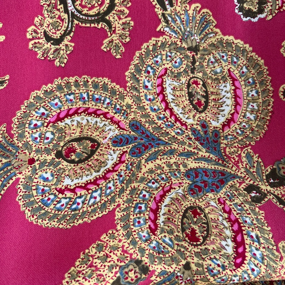 Vintage Jones New York Country 100% Silk Paisley Midi Skirt - Picture 10 of 10